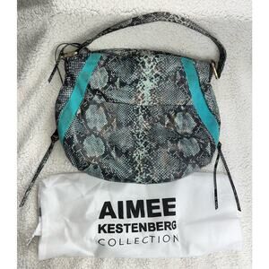 Aimee Kestenberg Pebble Leather & Suede Hobo Tuscany purse